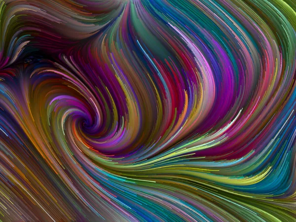 Kleur Swirl Serie Creatieve Arrangement Van Kleurrijke Beweging Van Spectrale — Stockfoto