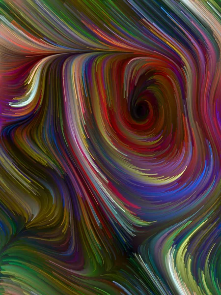 Série Color Swirl Arranjo Movimento Colorido Fibras Espectrais Sobre Tema — Fotografia de Stock