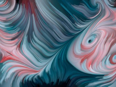 Boya girdabı serisi. Tasarım, yaratıcılık ve sanatla ilgili dijital tuval üzerindeki boya liflerinin detaylı hareketlerinden oluşan soyut tasarım
