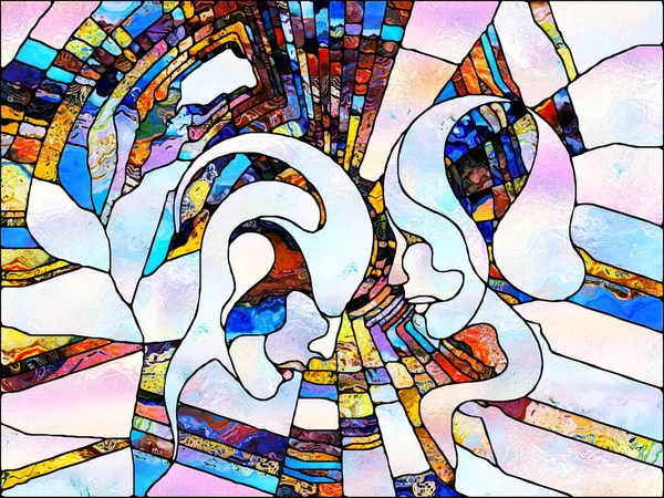 Imagination Fracturée Unity Stained Glass Series Fond Motif Fragments Couleur — Photo