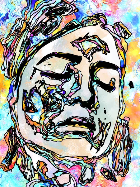Face Path Series Искусство Дизайн Исследования Цвета Света Тени Лица — стоковое фото
