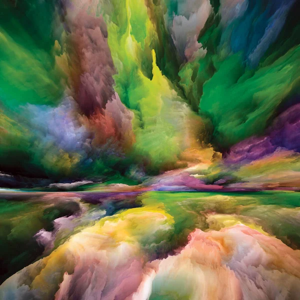 Tierra Interior Seeing Never World Series Fondo Colores Texturas Nubes — Foto de Stock