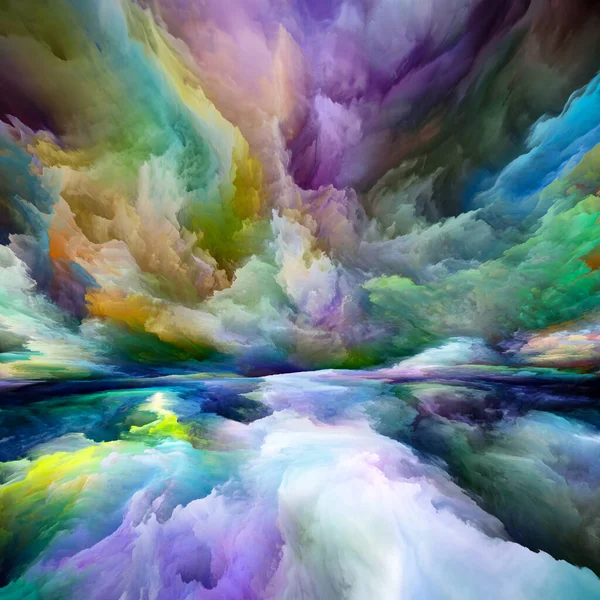 景観幾何学 世界シリーズには登場しない デザインをテーマとした色彩 グラデーション雲の背景構成 — ストック写真
