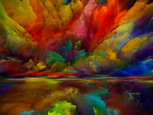 Gradient Landscape Color Dreams Series Abstract Arrangement Paint Textures Gradient — 스톡 사진