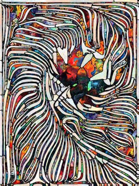 Kırık hayal gücü. Lekeli Camlar Birliği serisi. Parçalanma, sanat, şiir ve tasarım birliği projeleri için arkaplan görevi görecek renk ve doku parçalarından oluşan tasarım