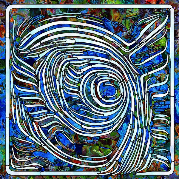 Сломанные Текстуры Серия Unity Stained Glass Визуально Приятная Композиция Узора — стоковое фото