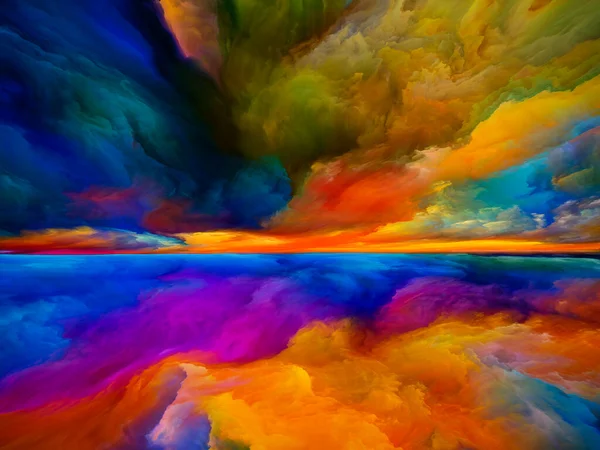 Vistas Colore Fuga Alla Serie Reality Composizione Surreale Tramonto Alba — Foto Stock