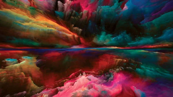 Сны Небе Серия Реальности Реальности Фон Состоящий Сюрреалистических Цветов Текстур — стоковое фото