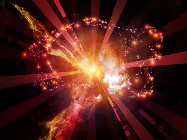 Простір Передач Взаємодія Фрактальної Геометрії Світла Абстрактних Елементів Тему Освіти — стокове фото