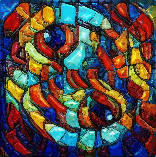 I See You Dream. Stained glass composition with female eyes on subject of inner world and human identity.