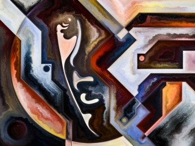 İnsan dokusu serisi. İnsan yüzünün görsel olarak memnun edici bileşimi, zengin renkler, organik dokular, iç dünya, akıl, ruh ve doğa üzerindeki çalışmalar için akış eğrileri.