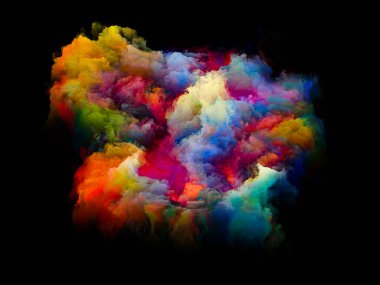 Renkli Element. Gökkuşağı Adası serisi. Sanat, yaratıcılık ve tasarım projeleri için uygun canlı tonlar ve degradelerin soyut düzenlemesi