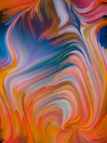 Serie Paint Swirl Composición Movimiento Detallado Fibras Pintura Sobre Lienzo —  Fotos de Stock