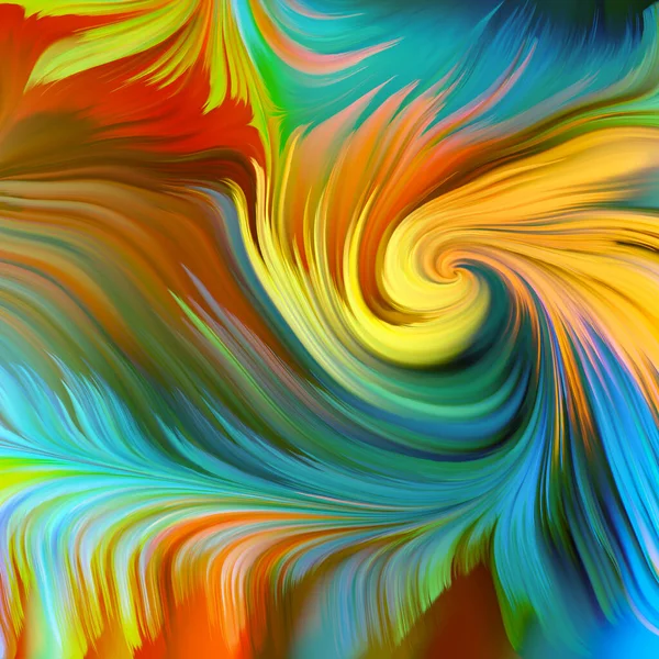 Paint Swirl Series Design Composed Detailed Motion Paint Fibers Digital — Stock Photo, Image