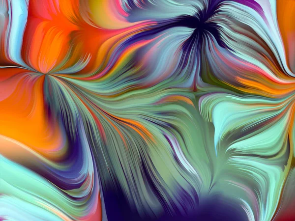 Paint Swirl Serie Design Aus Detaillierten Bewegungen Von Farbfasern Auf — Stockfoto