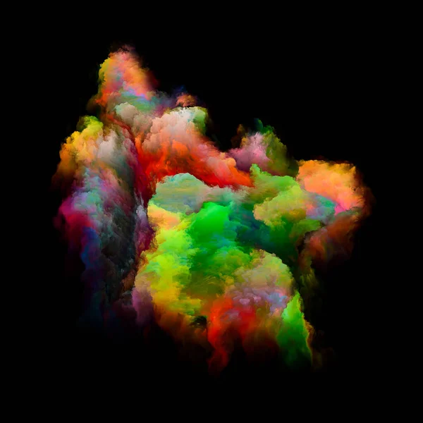 Particule Peinture Série Rainbow Island Composition Patch Vibrant Teintes Dégradés — Photo