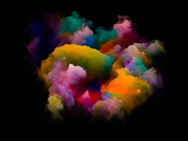 Peindre Les Particules Série Rainbow Island Arrangement Patch Vibrant Teintes — Photo