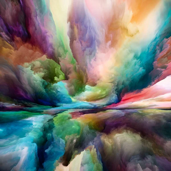 Kraina Światła Seria Ucieczka Rzeczywistości Abstrakcyjny Design Wykonany Surrealistycznych Kolorów — Zdjęcie stockowe