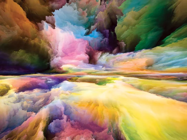 Vida Después Muerte Colores Serie Paisajes Mente Composición Pintura Brillante — Foto de Stock