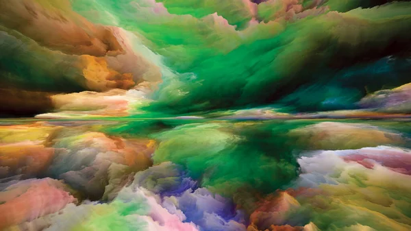 スペクトル雲 現実逃避シリーズ 風景画 想像力 創造性 芸術をテーマにしたシュールな夕日の日の出の色とテクスチャの背景デザイン — ストック写真