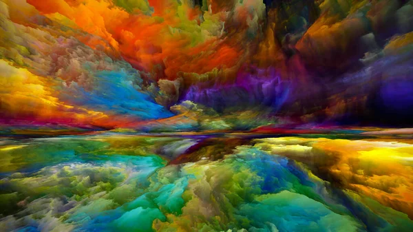 Sueños Del Cielo Escapar Serie Reality Fondo Compuesto Por Colores — Foto de Stock