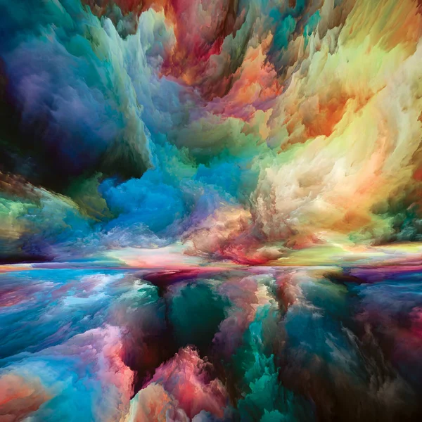 Tierra Interior Seeing Never World Series Arreglo Colores Texturas Nubes —  Fotos de Stock