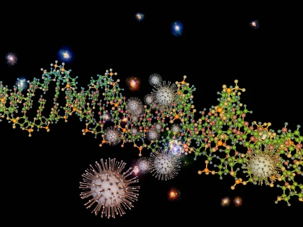 Matemática Coronavírus Série Epidemia Viral Ilustração Partículas Coronavírus Elementos Micro — Fotografia de Stock