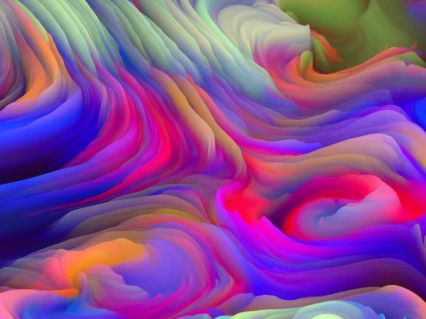 Serie Color Storm Rendering Vortici Colorati Schiuma Virtuale Servire Sfondo — Foto Stock