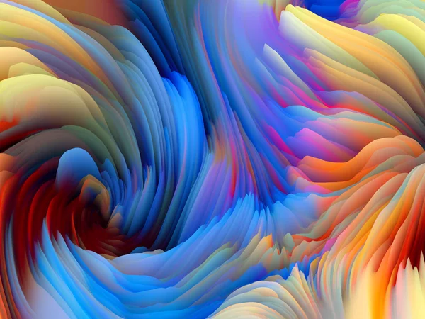 Serie Color Storm Rendering Vortici Colorati Schiuma Virtuale Servire Sfondo — Foto Stock