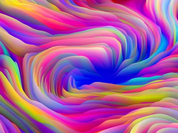 Superficie Caótica Serie Dimensional Wave Abstracción Artística Swirling Color Texture — Foto de Stock