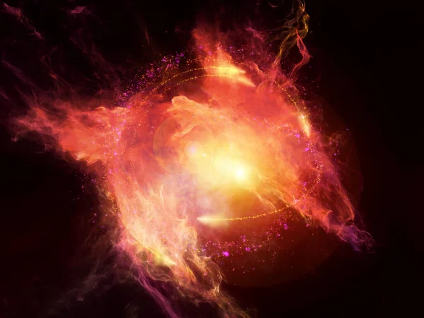 Fraktal Nebula Elementleri Organik Dokular Bilim Eğitim Konularındaki Işıklar — Stok fotoğraf