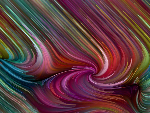 Color Swirl Serie Arrangement Bunter Bewegung Von Spektralfasern Zum Thema — Stockfoto