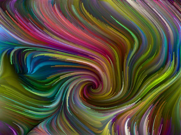 Série Color Swirl Image Mouvement Coloré Des Fibres Spectrales Rapport — Photo