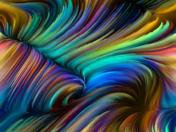 Color Swirl Serie Kreative Anordnung Bunter Bewegung Von Spektralfasern Für — Stockfoto