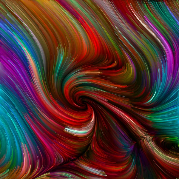 Color Swirl Serie Zusammensetzung Der Bunten Bewegung Der Spektralfasern Zum — Stockfoto