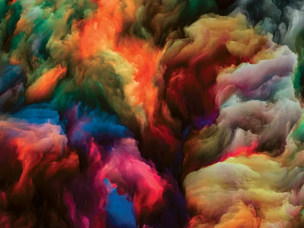 Série Color Swirl Fond Mouvement Coloré Peinture Liquide Sur Toile — Photo
