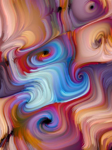 Paint Swirl Serie Zusammenspiel Detaillierter Bewegung Von Farbfasern Auf Digitaler — Stockfoto