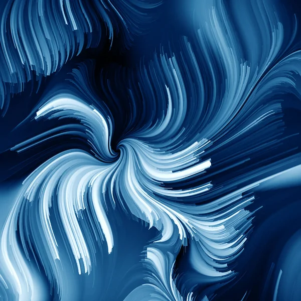 Paint Swirl Series Interplay Detailed Motion Paint Fibers Digital Canvas — Stock Photo, Image