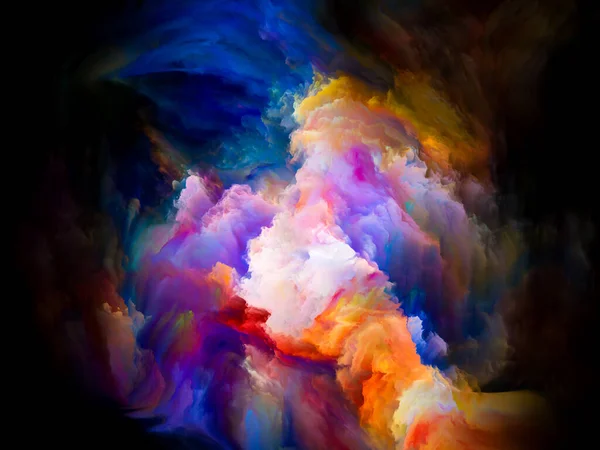 Ansia Euforia Sfumature Pennellate Emozioni Colori Nuvole Della Serie Tramonto — Foto Stock