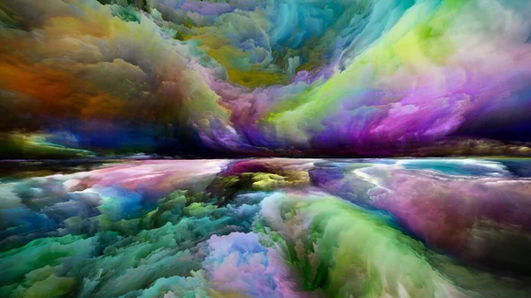 Colores Sin Fin Serie Paisajes Mente Abstracción Pintura Brillante Gradientes — Foto de Stock