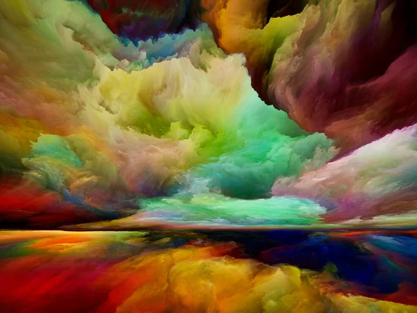 Tierra Del Despertar Escapar Serie Reality Fondo Abstracto Hecho Colores —  Fotos de Stock