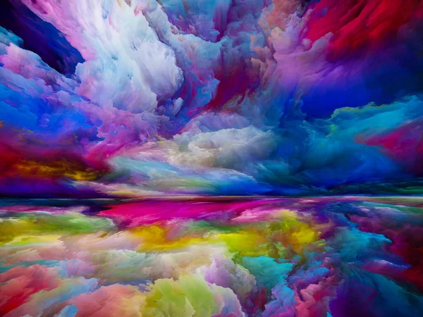 Спектральные Горы Серия Реальности Реальности Изображение Сюрреалистических Красок Текстур Восхода — стоковое фото