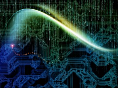 Madde Kumaşı. Matematik, kuramsal bilim ve teknoloji konularında umberlerin, ışıkların ve fraktal örneklerin etkileşimi.