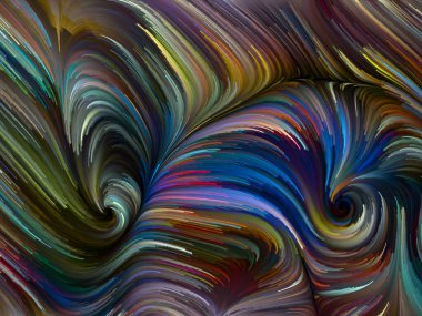 Renkli girdap serisi. Yaşam, yaratıcılık ve sanat projelerinde kullanılmak üzere spektral liflerin renkli hareketlerinden oluşan sanatsal soyutlama