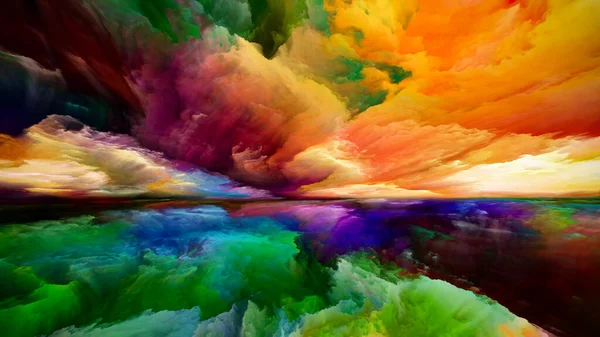 Vistas Color Útěk Reality Backdrop Surreálného Západu Slunce Barvy Textury — Stock fotografie