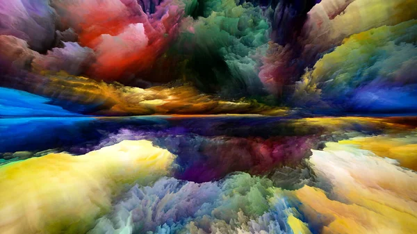 光谱的土地 见不到世界 适合于生活 艺术和设计项目的色彩 纹理和渐变云的抽象排列 — 图库照片