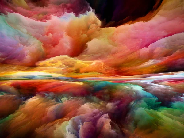 Paesaggio Spettrale Serie Color Dreams Sfondo Vernice Texture Nuvole Gradiente — Foto Stock
