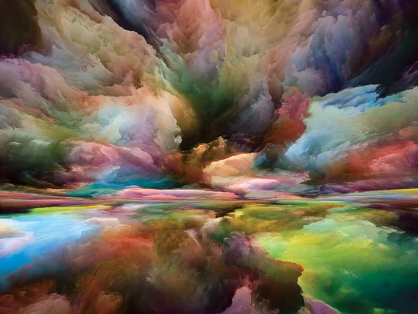 컬러드림 시리즈 상상력 디자인의 주제에 구름으로 구성된 예술적 — 스톡 사진