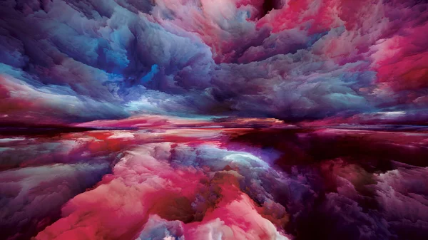 スペクトルランド 色夢シリーズ 内側の世界 想像力 芸術とデザインのトピックにペイント テクスチャ グラデーション雲で構成された芸術的抽象化 — ストック写真