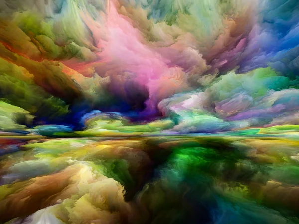 Paesaggio Spettrale Vedendo Mai Serie Del Mondo Disposizione Colori Texture — Foto Stock